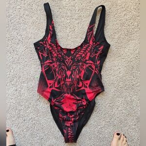 NWT Killstar M Beach Beast Swimsuit Gothic Baphomet